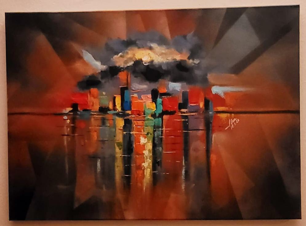 ArteDiAlina.com painting: Sun though the clouds
